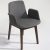 Eiffle Wood Fabric Arm Chair