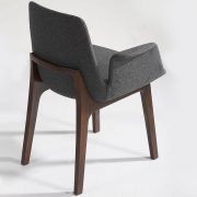 Eiffle Wood Fabric Arm Chair