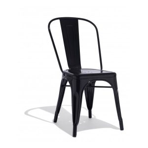 Industrial Black Metal Chair